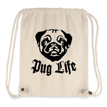 Pug Life - Sac à cordon recyclé Stanley/Stella - blanc naturel - Devant