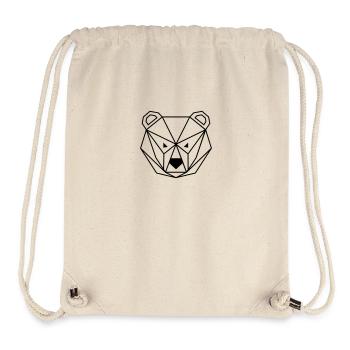 Bear outline - Stanley/Stella Recycled Gym Bag - natural - Front