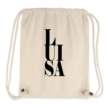 Luisa Nom Prénom Police moderne Word Art - Sac à cordon recyclé Stanley/Stella - blanc naturel - Devant