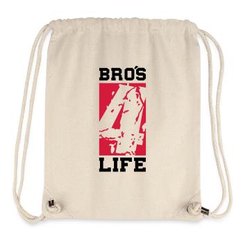 bros_4_life_cb2 - Stanley/Stella recycelter Gym Bag - Naturweiß - Vorne