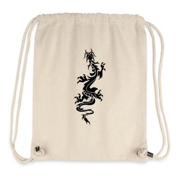 dragon chinois tribal - Sac à cordon recyclé Stanley/Stella - blanc naturel - Devant