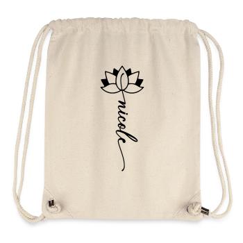 Nicole Name Blumenschrift - Stanley/Stella recycelter Gym Bag - Naturweiß - Vorne