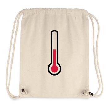 Thermomètre - température - Sac à cordon recyclé Stanley/Stella - blanc naturel - Devant