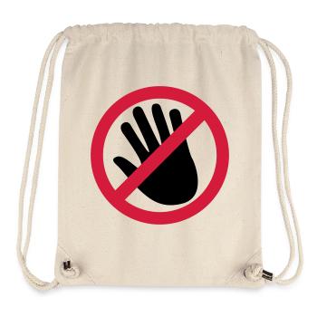 Nicht berühren Hand - Stanley/Stella recycelter Gym Bag - Naturweiß - Vorne