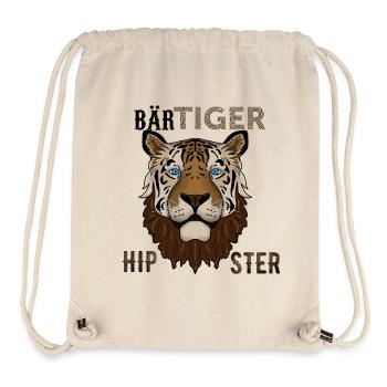 BärTiger Hipster - Stanley/Stella recycelter Gym Bag - Naturweiß - Vorne