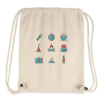 Wanderlust - Stanley/Stella recycelter Gym Bag - Naturweiß - Vorne