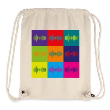 Musik Frequenz Farbfelder f. Festival u. Party - Stanley/Stella recycelter Gym Bag - Naturweiß - Vorne