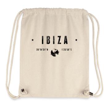 Ibiza Coordonnées Géographiques Stylisées - Sac à cordon recyclé Stanley/Stella - blanc naturel - Devant