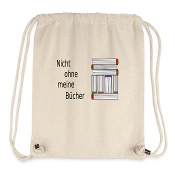 Nicht ohne meine Buecher - Stanley/Stella recycelter Gym Bag - Naturweiß - Vorne