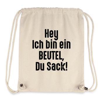 Ich bin ein Beutel Du Sack - Stanley/Stella recycelter Gym Bag - Naturweiß - Vorne
