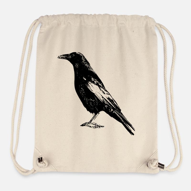 corbeau - Sac à cordon recyclé Stanley/Stella - blanc naturel