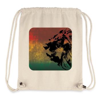 Lion portrait in reggae style - Stanley/Stella Recycled Gym Bag - natural - Front