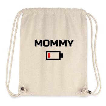 MOMMY Low Battery Energy T-Shirt BLACK LABELED - Stanley/Stella Recycled Gym Bag - natural - Front