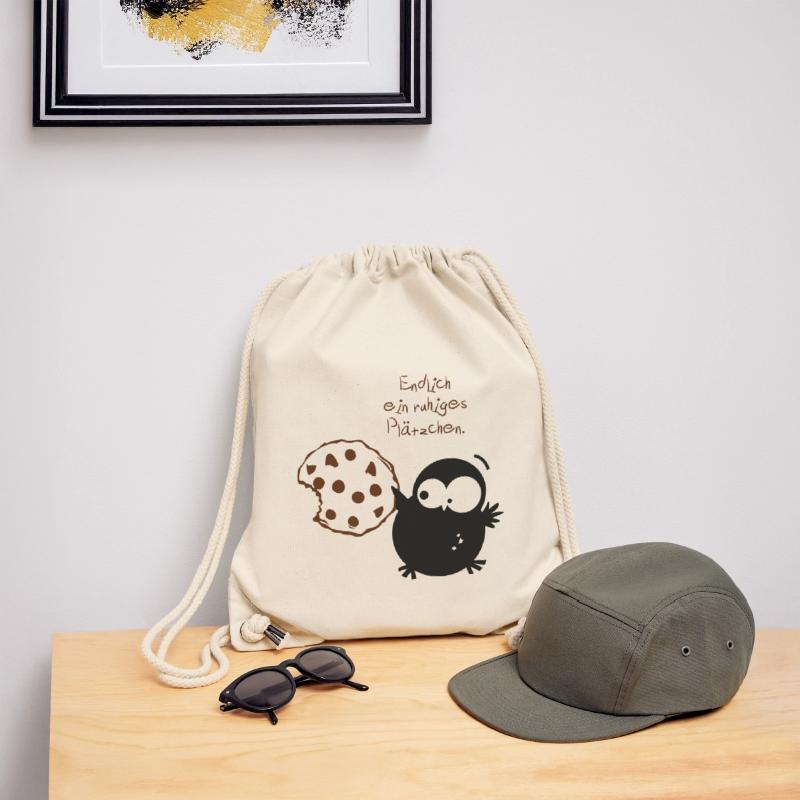 Eine Eule // Endlich ein ruhiges Plätzchen. Stanley/Stella recycelter Gym Bag