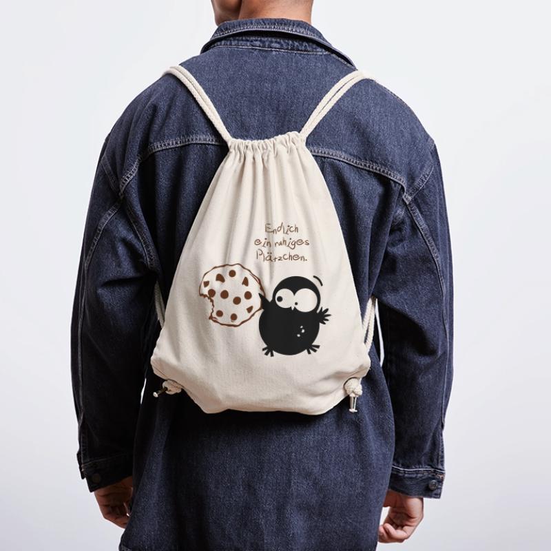Eine Eule // Endlich ein ruhiges Plätzchen. Stanley/Stella recycelter Gym Bag