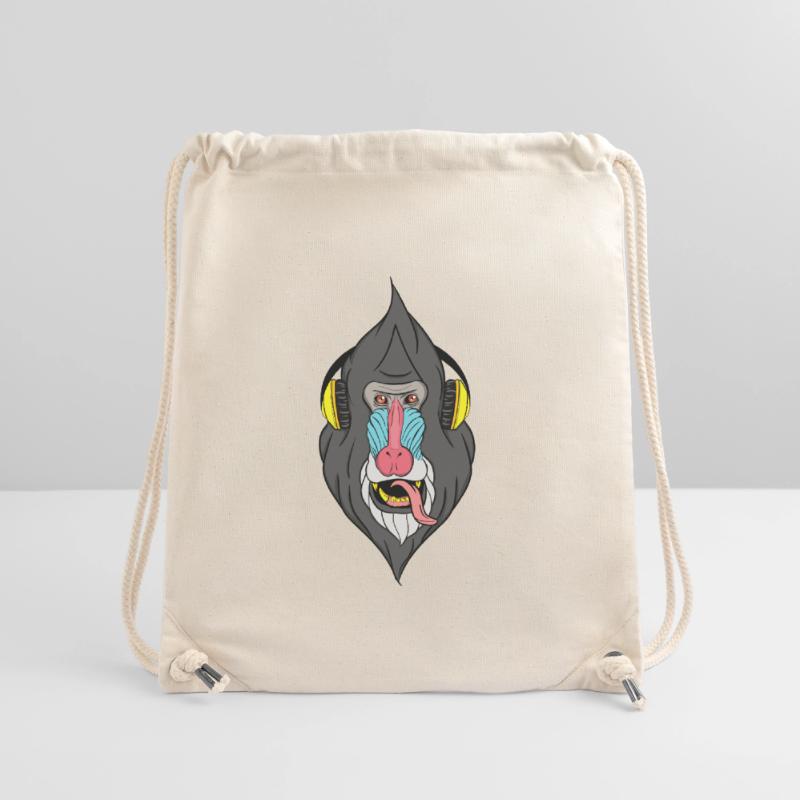 Affe mit Kopfhörer - Techno Affe Stanley/Stella recycelter Gym Bag