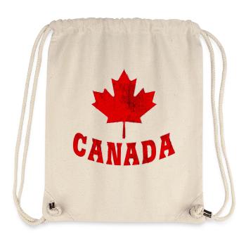 Canada / Cadeau / Feuille d’érable / Idée cadeau - Sac à cordon recyclé Stanley/Stella - blanc naturel - Devant