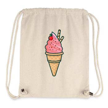 Ice cream, ice, summer, sun - Stanley/Stella Recycled Gym Bag - natural - Front