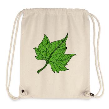 feuille verte - Sac à cordon recyclé Stanley/Stella - blanc naturel - Devant