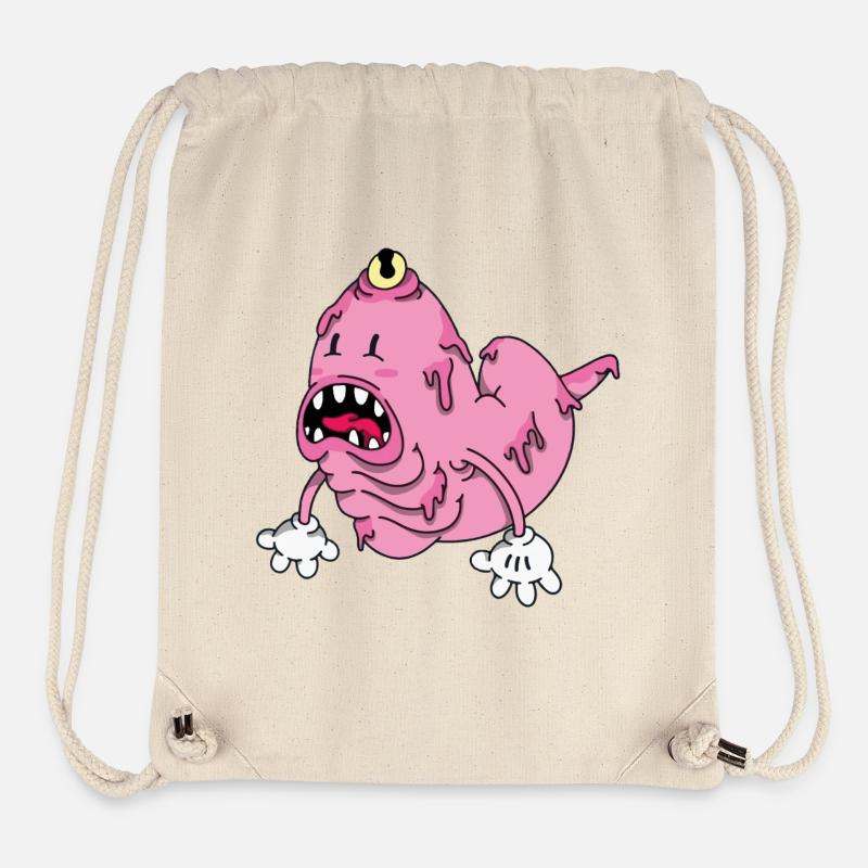 Monstre - Sac à cordon recyclé Stanley/Stella - blanc naturel