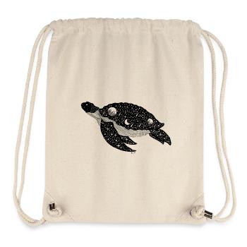 Night Silhouette Turtle - Stanley/Stella Recycled Gym Bag - natural - Front