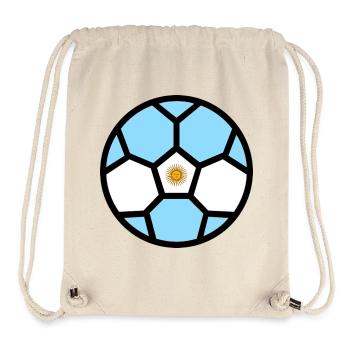  Drapeau Argentine Coupe du monde - Sac à cordon recyclé Stanley/Stella - blanc naturel - Devant