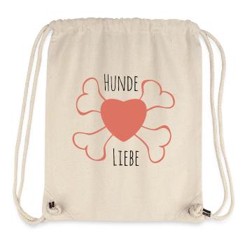 Hundeliebe - Stanley/Stella recycelter Gym Bag - Naturweiß - Vorne