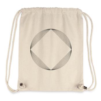 Geometrische Form - Stanley/Stella recycelter Gym Bag - Naturweiß - Vorne