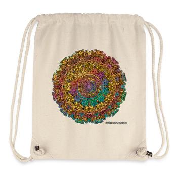 Kaléidoscope mandala - Sac à cordon recyclé Stanley/Stella - blanc naturel - Devant