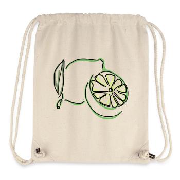 Limette - Stanley/Stella recycelter Gym Bag - Naturweiß - Vorne
