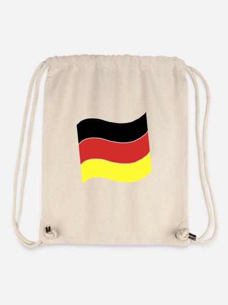 Deutschlandflagge - Stanley/Stella recycelter Gym Bag - Naturweiß