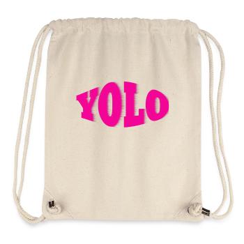 YOLO pink - Stanley/Stella recycelter Gym Bag - Naturweiß - Vorne