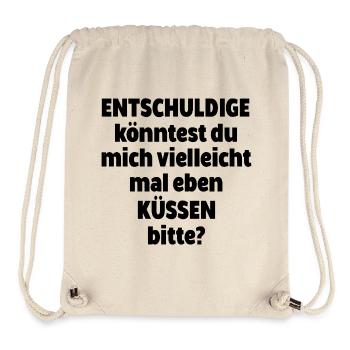 Küssen - Stanley/Stella recycelter Gym Bag - Naturweiß - Vorne