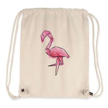 Flamingo im trendigen Wasserfarben-Look - Stanley/Stella recycelter Gym Bag - Naturweiß - Vorne