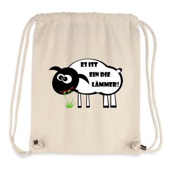 C’est un dilemme ! Agneau Idée cadeau - Sac à cordon recyclé Stanley/Stella - blanc naturel - Devant