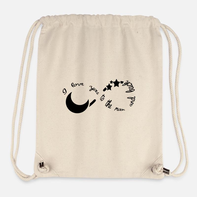 Infinity - I love you to the moon and back - Stanley/Stella Recycled Gym Bag - natural
