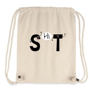 Shit Buchstaben - Stanley/Stella recycelter Gym Bag - Naturweiß - Vorne