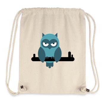 Eule der anderen Art, Geschenkidee für jedermann - Stanley/Stella recycelter Gym Bag - Naturweiß - Vorne