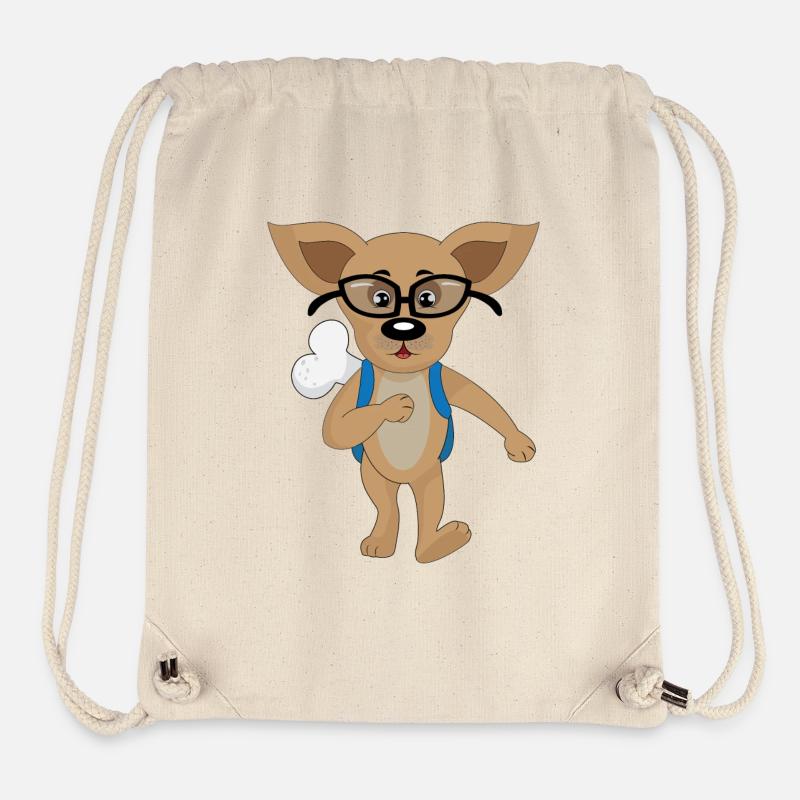 chien de l'école - Sac à cordon recyclé Stanley/Stella - blanc naturel