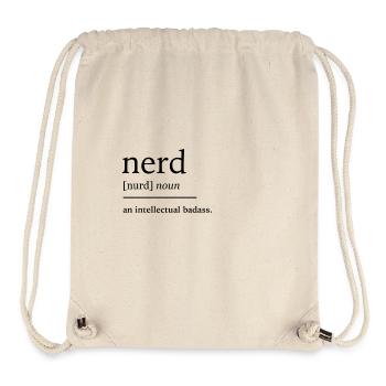 Nerd nerd - Sac à cordon recyclé Stanley/Stella - blanc naturel - Devant