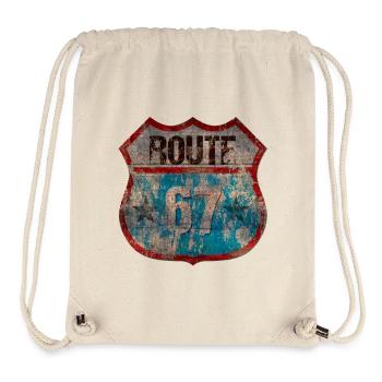 Rustic Route 67 Shield Design - Stanley/Stella Recycled Gym Bag - natural - Front