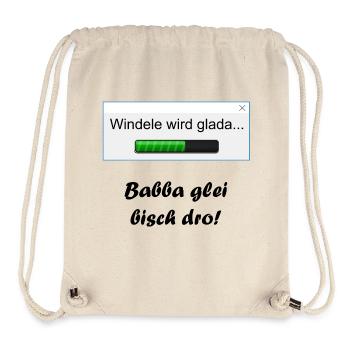Diaper becomes glada ... - Stanley/Stella Recycled Gym Bag - natural - Front