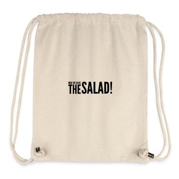 Maintenant, nous avons la salade – un drôle de dicton gourmet - Sac à cordon recyclé Stanley/Stella - blanc naturel - Devant