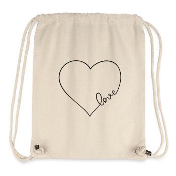 Love minimaliste - Sac à cordon recyclé Stanley/Stella - blanc naturel - Devant