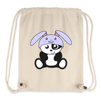 Panda in bunny costume, for childbirth, for children, baby - Stanley/Stella Recycled Gym Bag - natural - Front