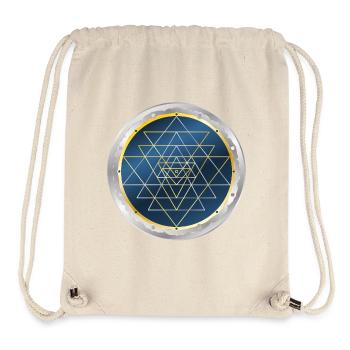 Sri Yantra, Géométrie Sacrée - Sac à cordon recyclé Stanley/Stella - blanc naturel - Devant