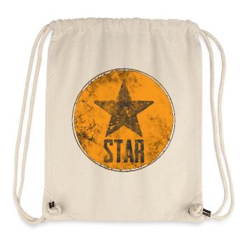 Rustic star with "STAR" motif - Stanley/Stella Recycled Gym Bag - natural - Front