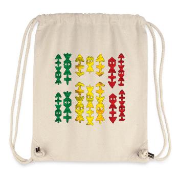 Indigenous Tribal Pattern Motifs Reggae - Stanley/Stella Recycled Gym Bag - natural - Front