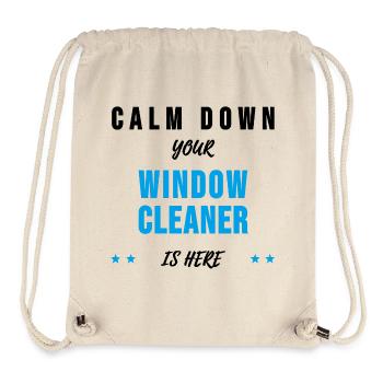 Window cleaner building cleaner sayings gift - Stanley/Stella Recycled Gym Bag - natural - Front