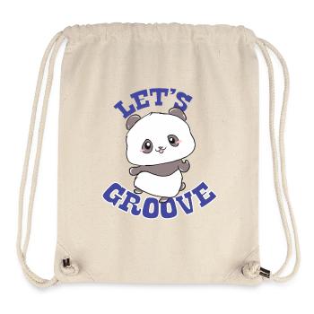 Panda - Let Groove - Sac à cordon recyclé Stanley/Stella - blanc naturel - Devant